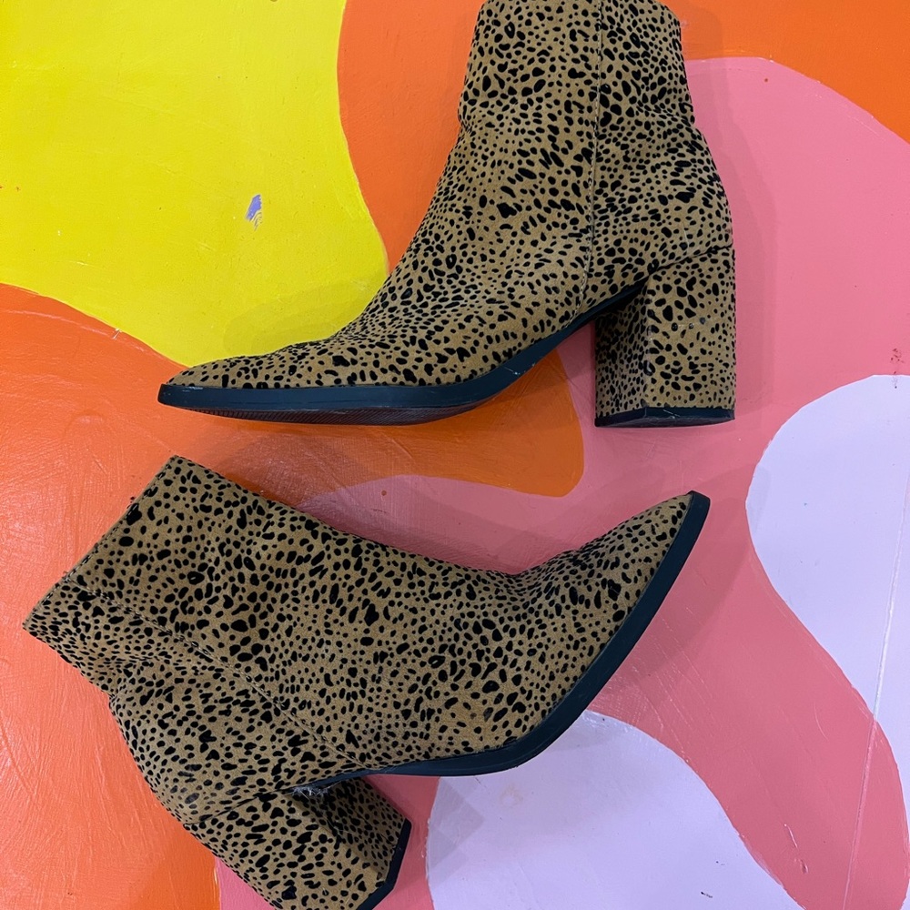 Cheetah Print Qupid Booties